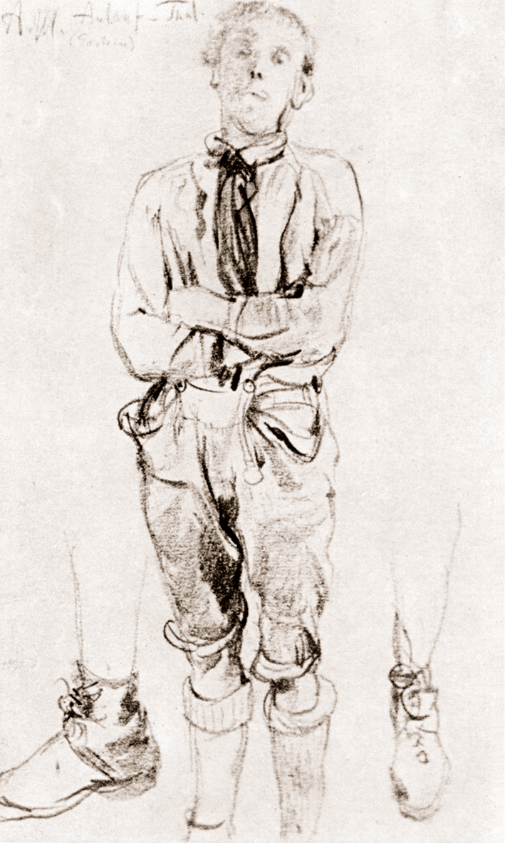  Adolpyh Von Menzel —— 穿着当地流行服装的青年农民